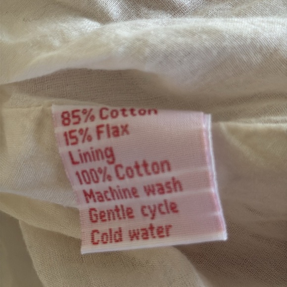 Anthropologie Cream and Blue A-Line Skirt - Picture 7 of 7